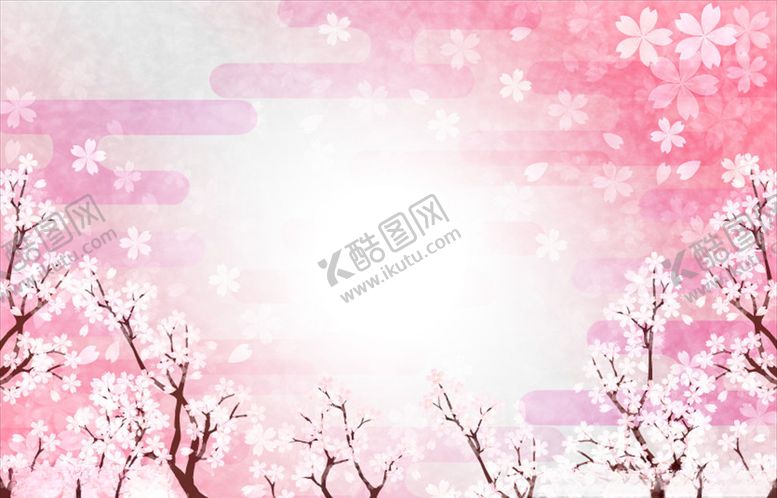 编号：10578909291929592276【酷图网】源文件下载-樱花矢量背景