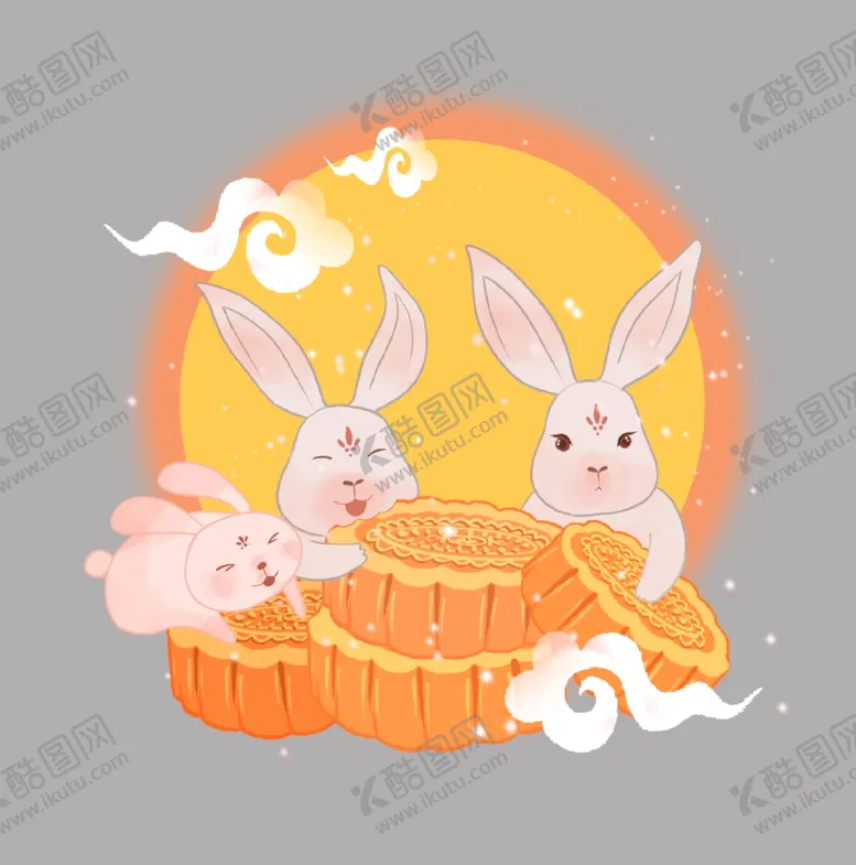 编号：72179811300108063840【酷图网】源文件下载-中秋玉兔月饼