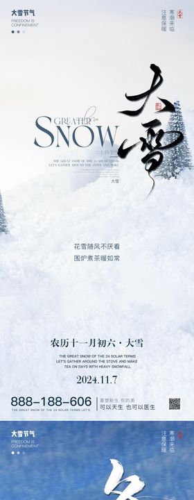 医美大雪节气海报