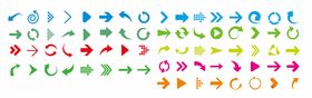 多彩箭头图标集合