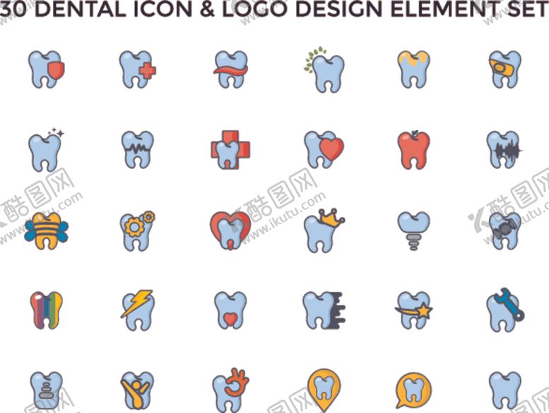 编号：80077710312345253512【酷图网】源文件下载-牙齿logo