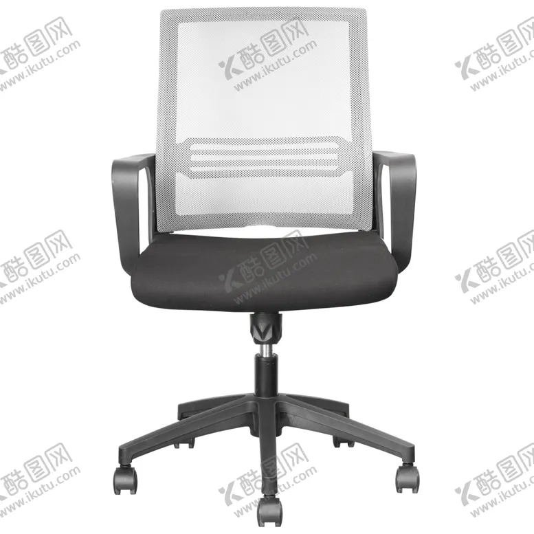 编号：24750409290538349816【酷图网】源文件下载-灰黑色时尚办公椅正面