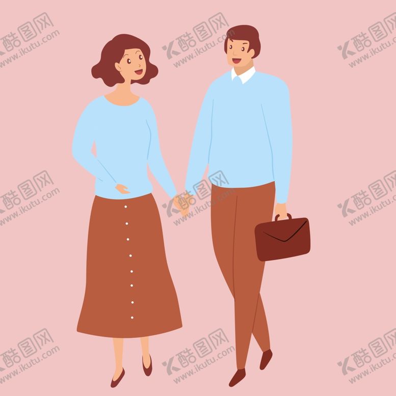 编号：94087402050334172925【酷图网】源文件下载-手绘情侣恋人