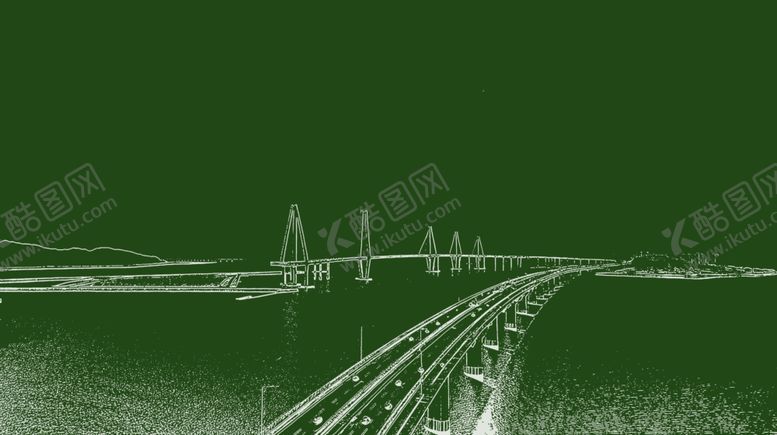 编号：73454402190530302428【酷图网】源文件下载-粤港澳大桥线条