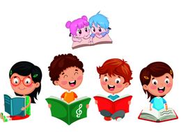 读书卡通幼儿园小学