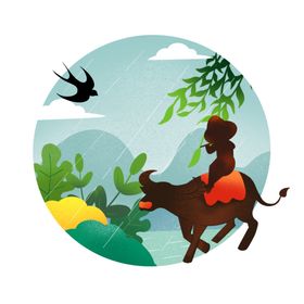 清明节元素水墨风背景边框