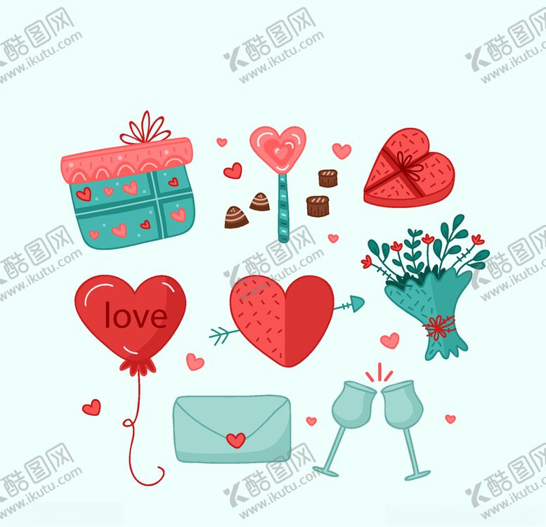 编号：68703605080855539255【酷图网】源文件下载-浪漫情人节元素