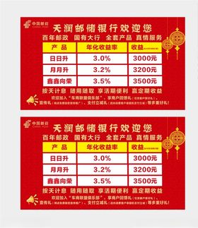 中国邮政年末储蓄利率海报