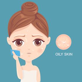 女孩做面膜保养插画