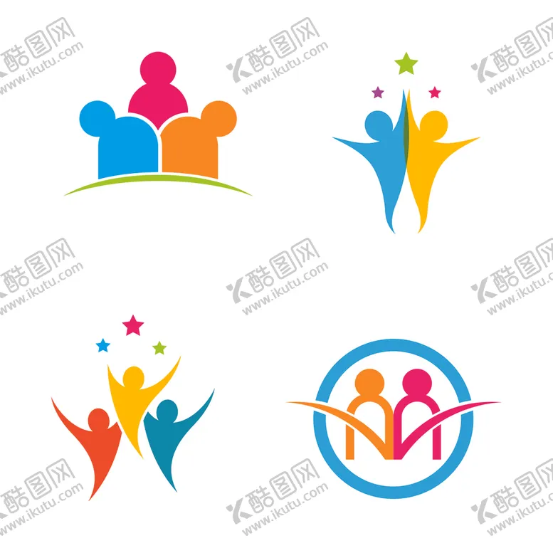 编号：44043303132326219132【酷图网】源文件下载-抽象人物图标