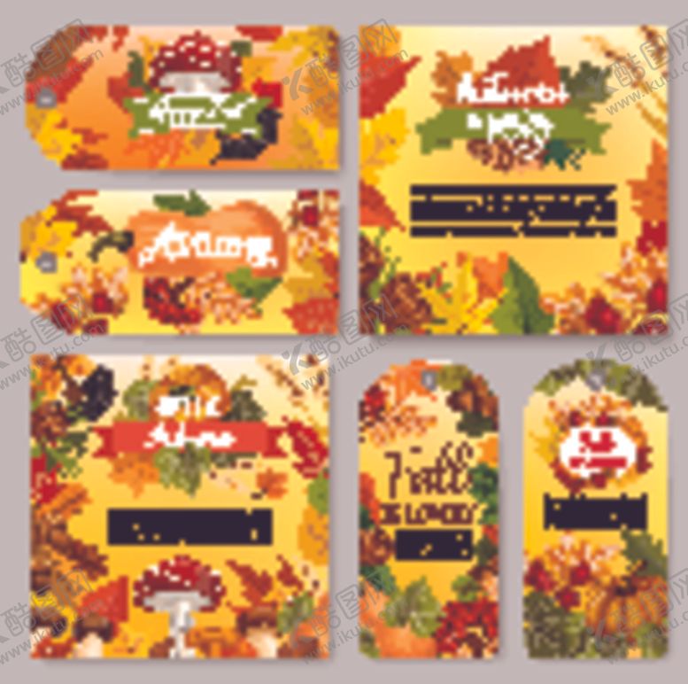 编号：49942909221307442761【酷图网】源文件下载-秋季促销卡片设计