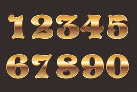 金色数字