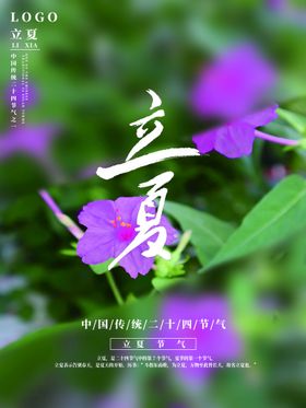 立夏高端节气稿微信贴片地产稿古风海报