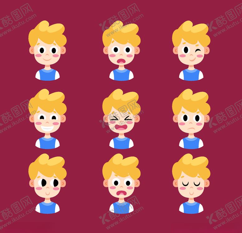 编号：53544110260517033146【酷图网】源文件下载-不同表情