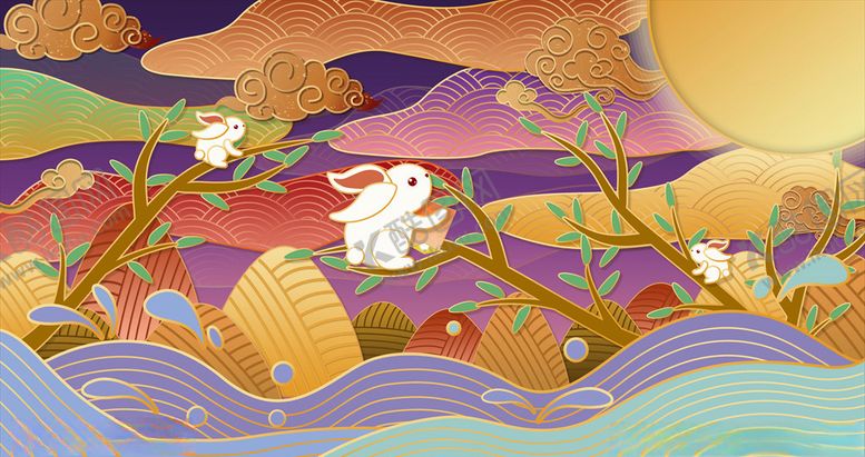 编号：62253905132333419350【酷图网】源文件下载-中秋插画