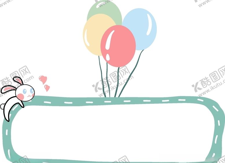 编号：12075810162253486108【酷图网】源文件下载-蓝色边框卡通插画