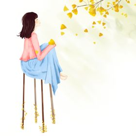 秋天银杏叶