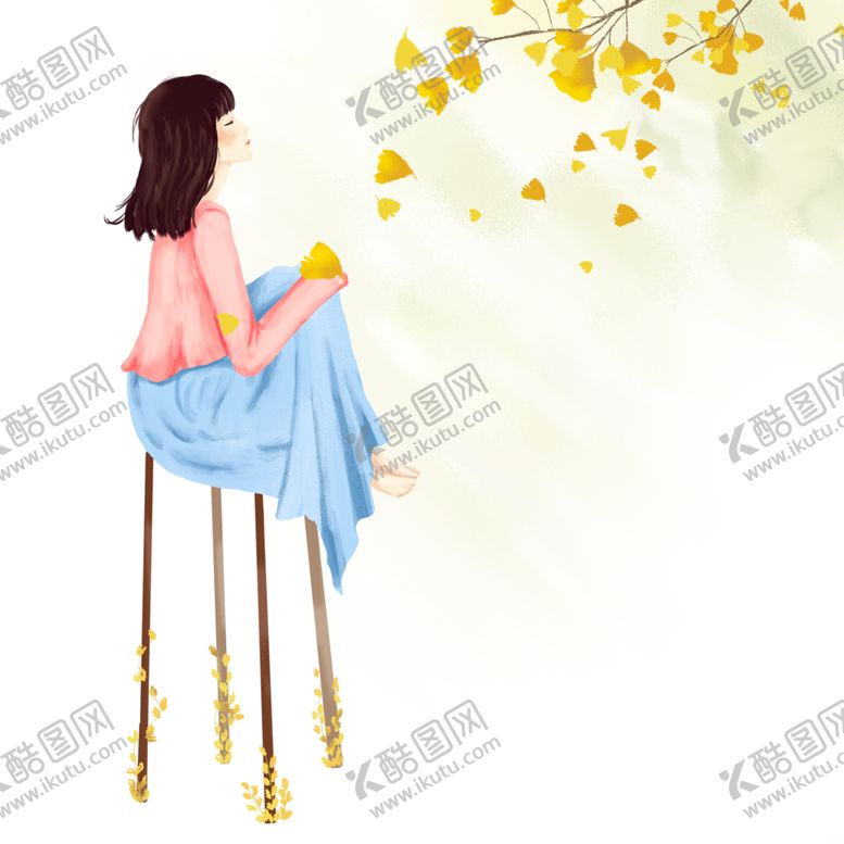 编号：49645704201045388625【酷图网】源文件下载-秋天银杏叶