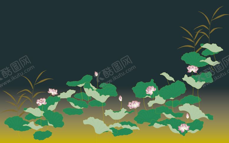 编号：20047707012121006826【酷图网】源文件下载-荷花图案