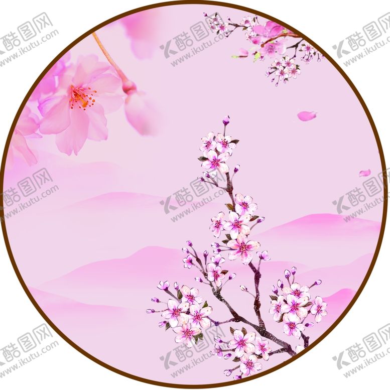 编号：32310410010411599796【酷图网】源文件下载-桃花婚礼背景