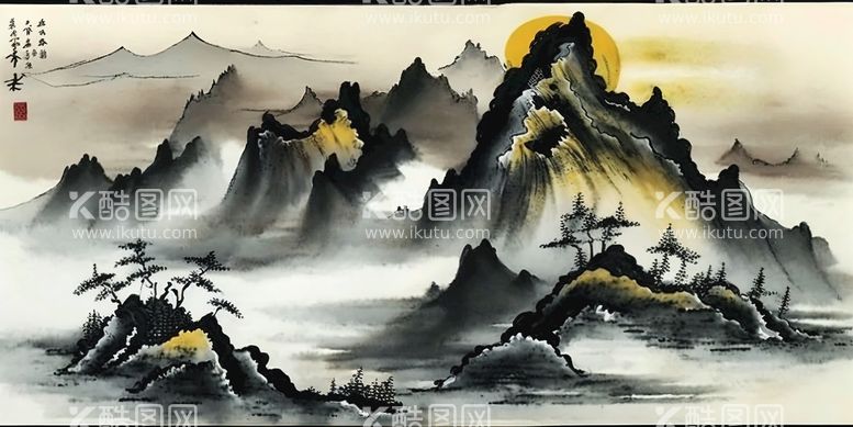 编号：02593610120122285304【酷图网】源文件下载-国画山水