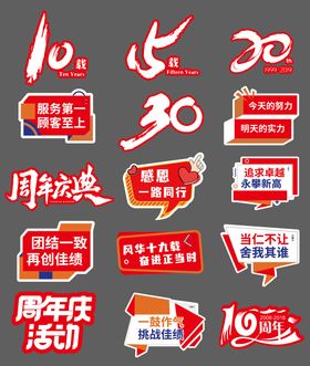 周年庆活动氛围手举牌