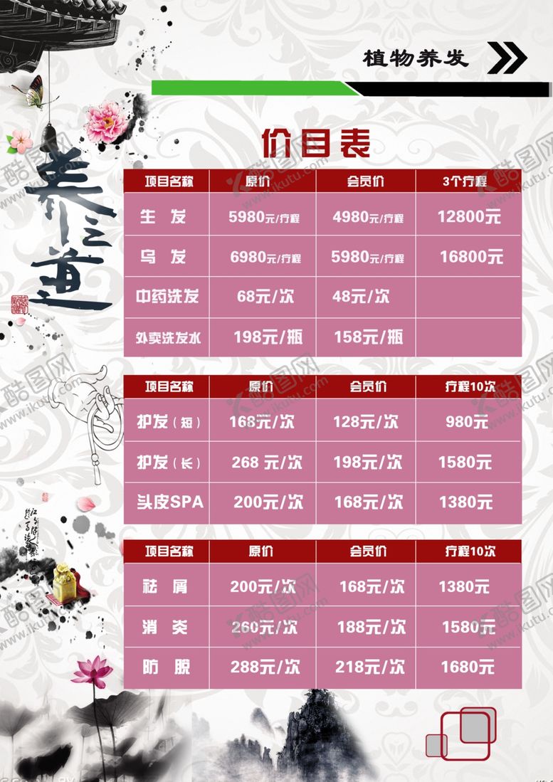 编号：42103007041353297484【酷图网】源文件下载-植物养发海报