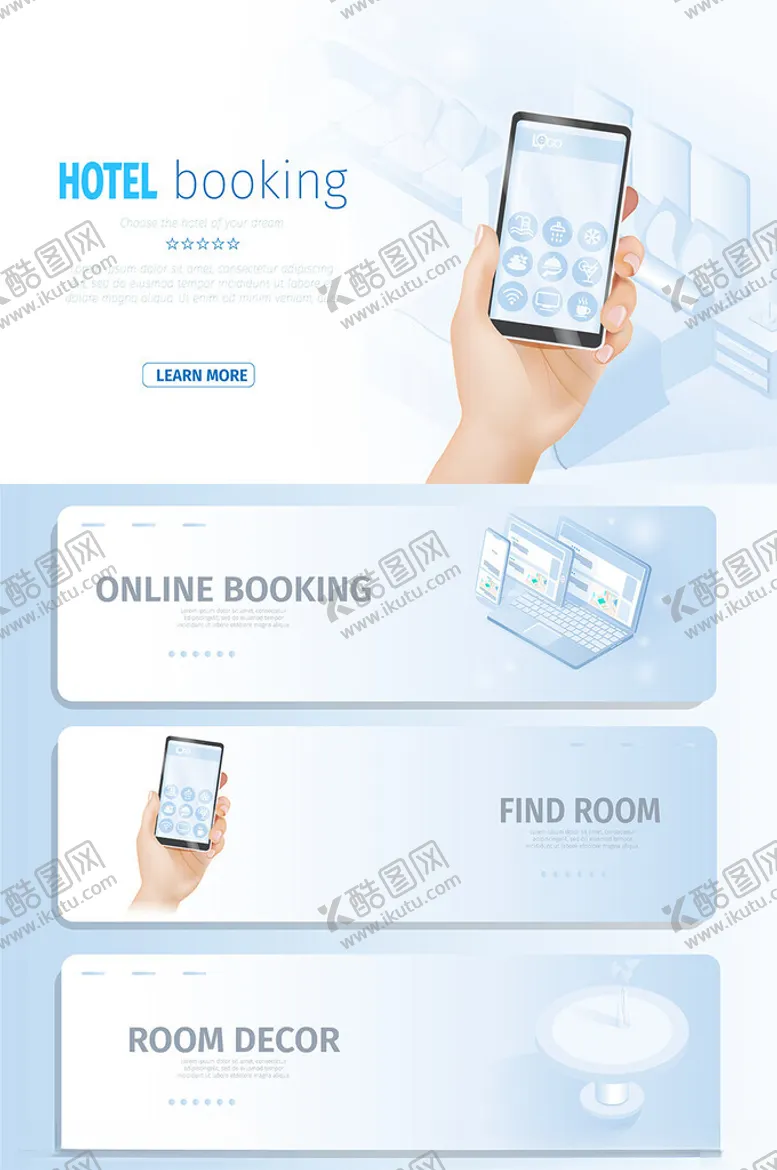 编号：28953103010747072498【酷图网】源文件下载-简约风酒店预定矢量banner