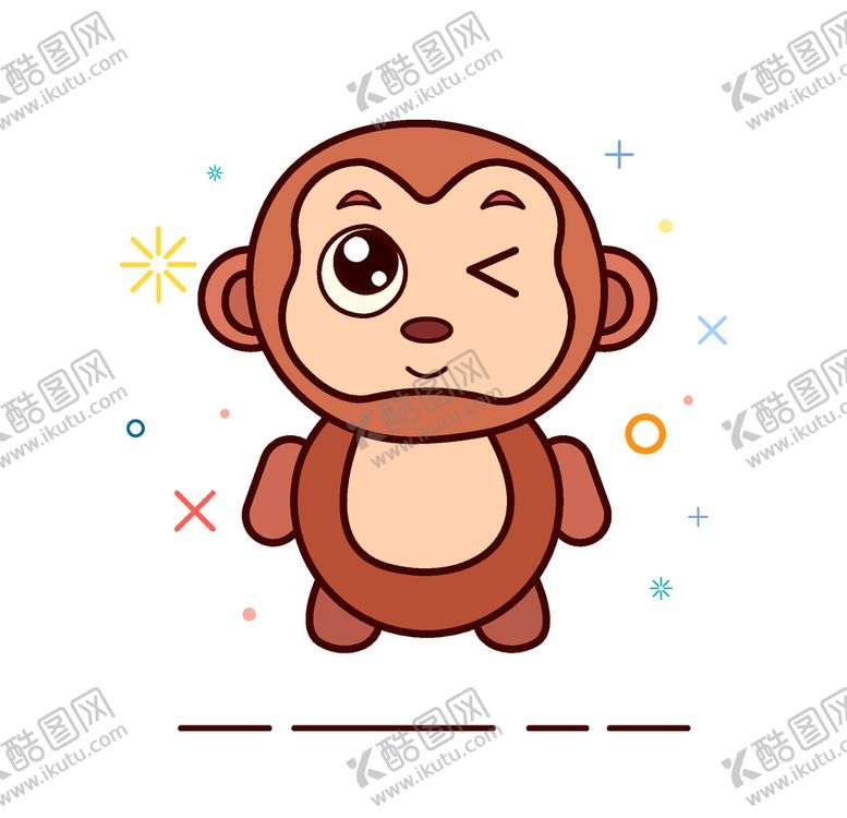 编号：77470505041914227072【酷图网】源文件下载-猴子手绘卡通插画