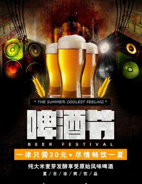 撸串啤酒海报