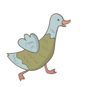 简笔小鸭子