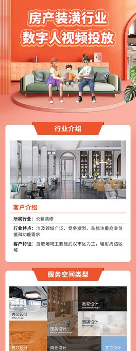 教育行业数字人数据分析专题页长图