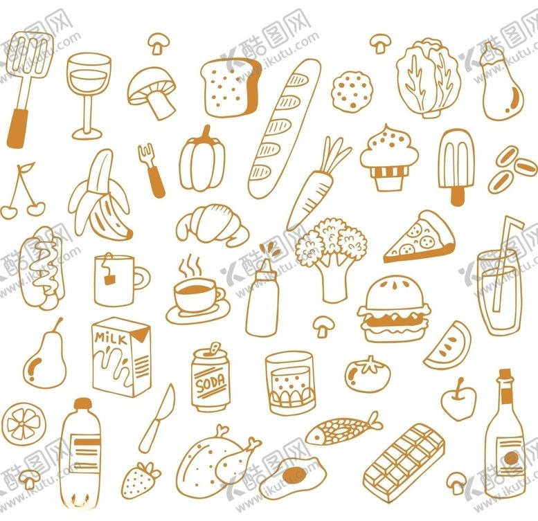 编号：56828210100609502219【酷图网】源文件下载-厨房工具小图标