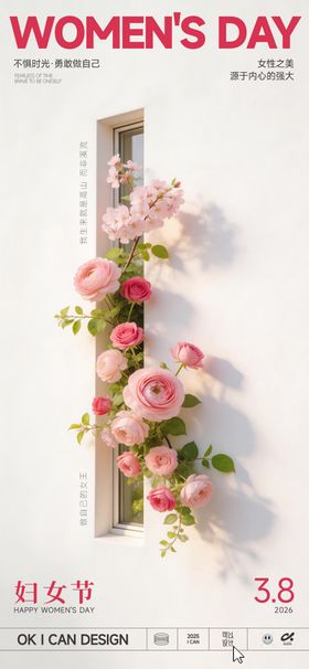 墙面花朵简约海报