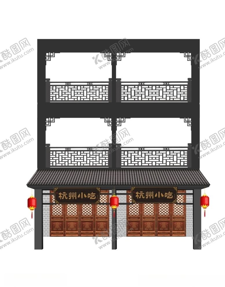 编号：79030509231836392004【酷图网】源文件下载-杭州小吃店铺效果图