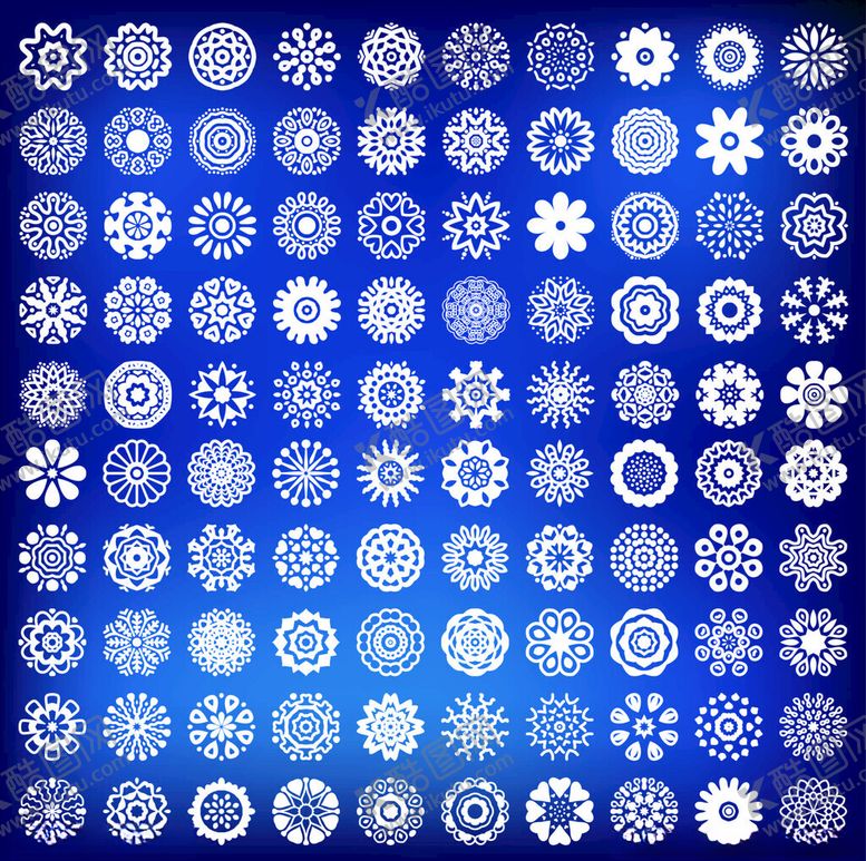 编号：51004405242309082838【酷图网】源文件下载-蓝色雪花图案背景