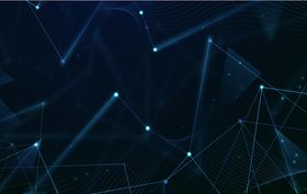 波浪多彩动感粒子抽象背景