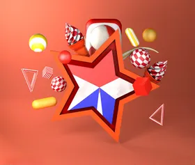 c4d模型psd格式电商展台创意星星CinemaD背景
