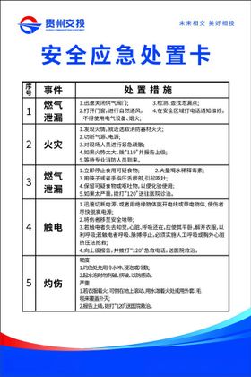 安全应急处置卡展示