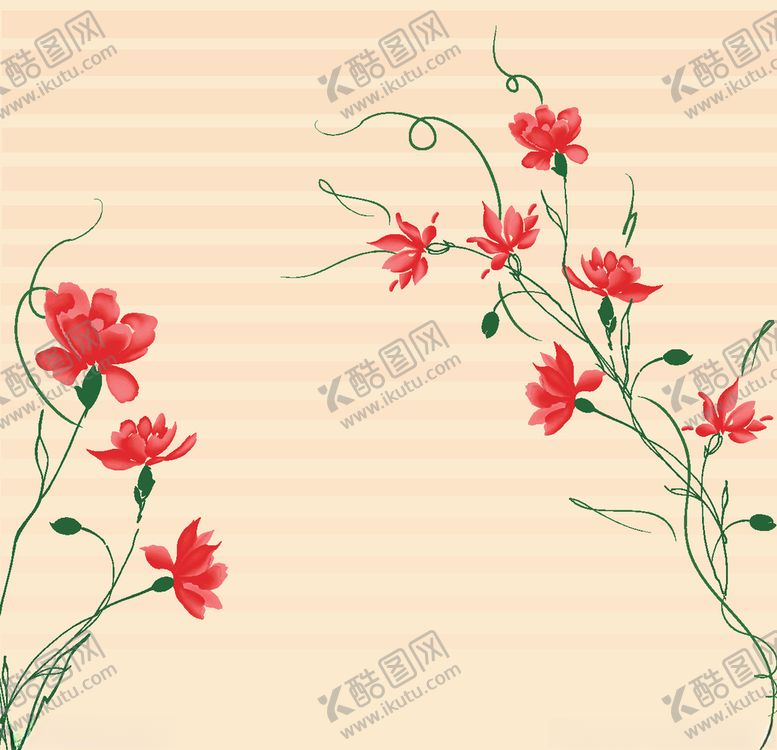 编号：38479110262012264794【酷图网】源文件下载-条纹牡丹花
