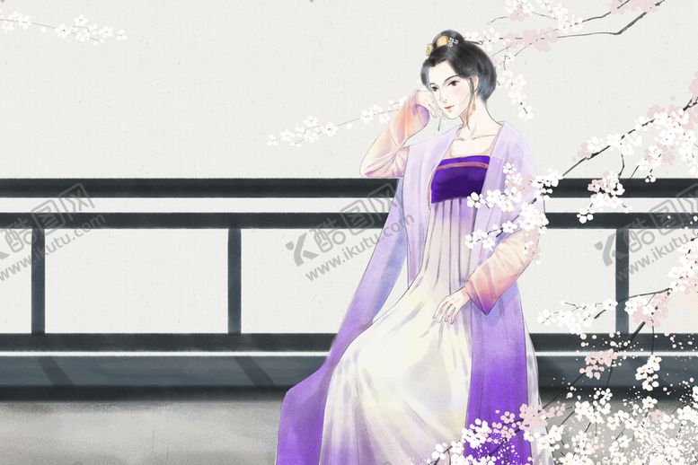 编号：93526110070728245217【酷图网】源文件下载-美女赏花