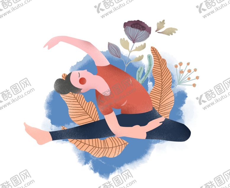 编号：77647104180303378322【酷图网】源文件下载-人物运动插画卡通背景海报素材