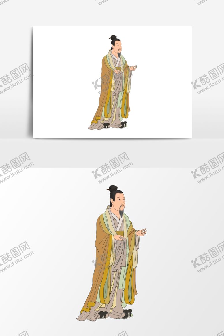 编号：17983809131053068932【酷图网】源文件下载-淡彩国画人物