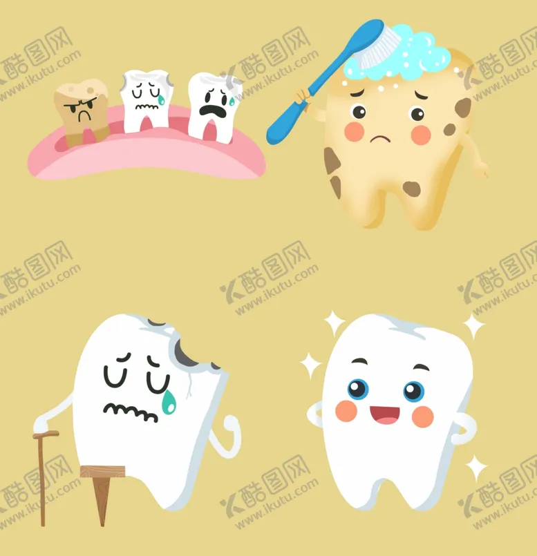 编号：55593701250219198757【酷图网】源文件下载-卡通牙齿