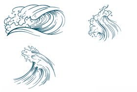 海浪波浪扣图海元素