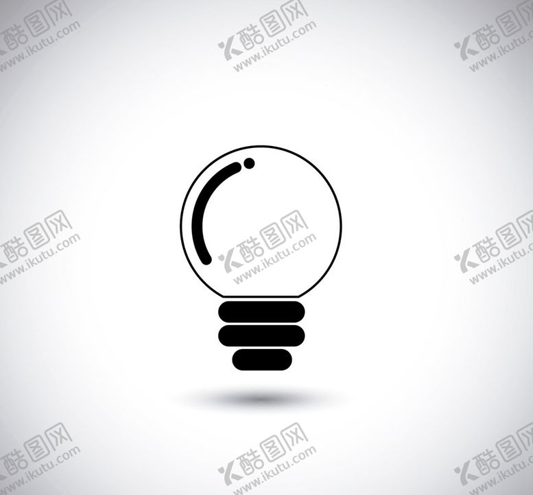 编号：53786009250301257524【酷图网】源文件下载-黑色灯泡图标