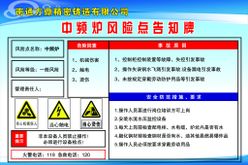 中频炉风险点告知牌