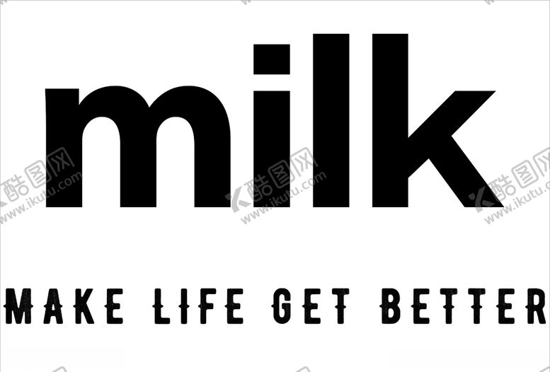 编号：29306505011346598502【酷图网】源文件下载-milk字体牛奶