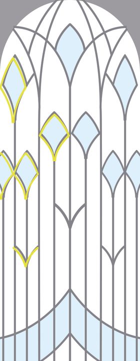 欧式复古雕花拱形窗设计图