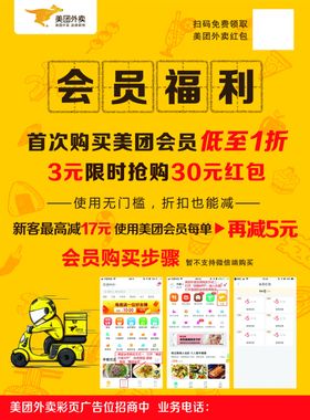 美团外卖宣传彩页海报